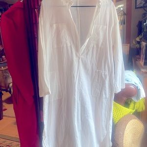Zanzea Clean White Womens tunic dress/ bikini coverup